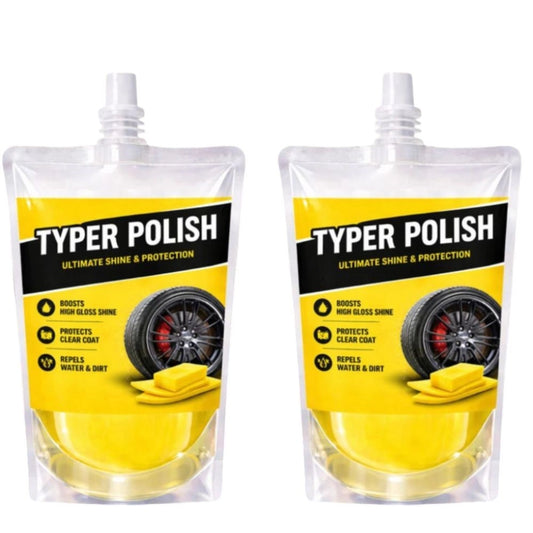 Generic Pack of 2 Ultra Tyre Shine & Polish Liquid Pouches 100 ML