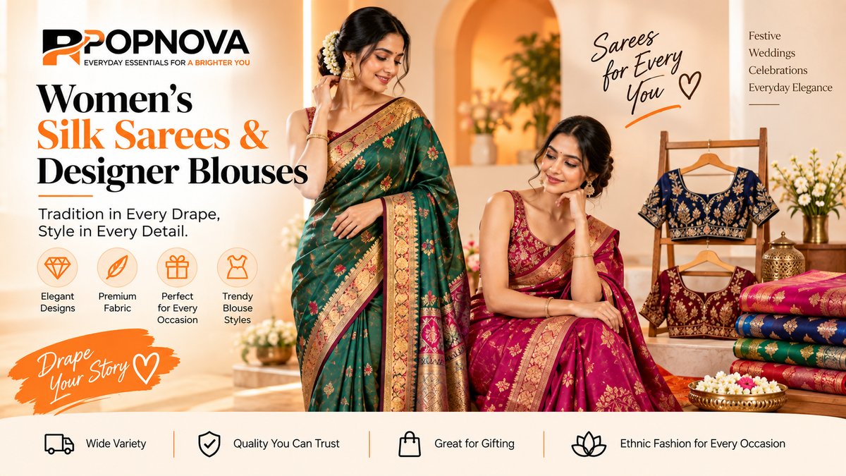 Women’s Silk Sarees & Designer Blouses
