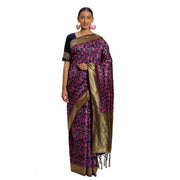 Women's Banarasi Silk Saree With Blouse (Multi, 5-6 Mtr)