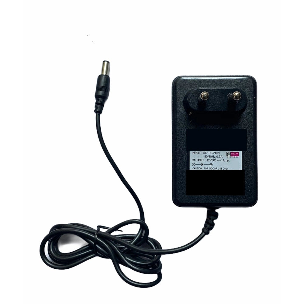 12V 1A Power Adapter, Power Supply AC Input 100 240 V and Output 12V 1A for Set Top Box_DTH Box, CCTV System, Router, Other Electronics And IT Gadgets with DC Pin (Black) - product image 1