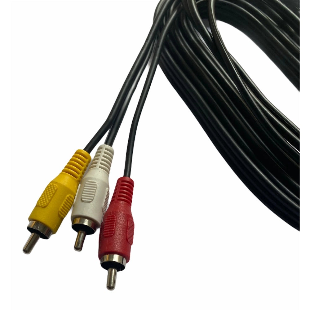 3RCA Male to 3RCA Male Audio Video Cable 3 Yards Compatible for TV, LCD, LED, DTH, DVD, VCR (Black) - product image 2