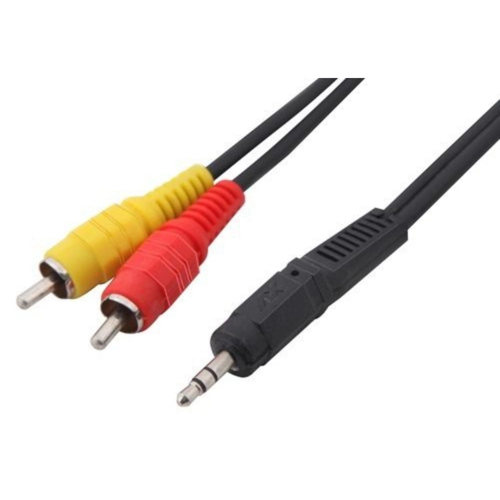 3.5mm Stereo Audio Male to 2RCA Male EP to 2RCA 1.5 Yards Connects Mobile and Home Theatre (Black) - product image 2