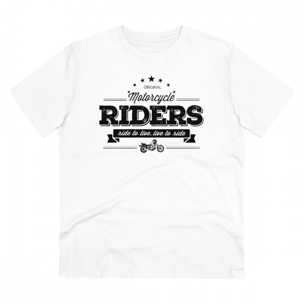 Bike Ride Design Printed T-Shirt for Men (Style 14) - White, Round Neck, Half Sleeve - POPNOVA - photo 1