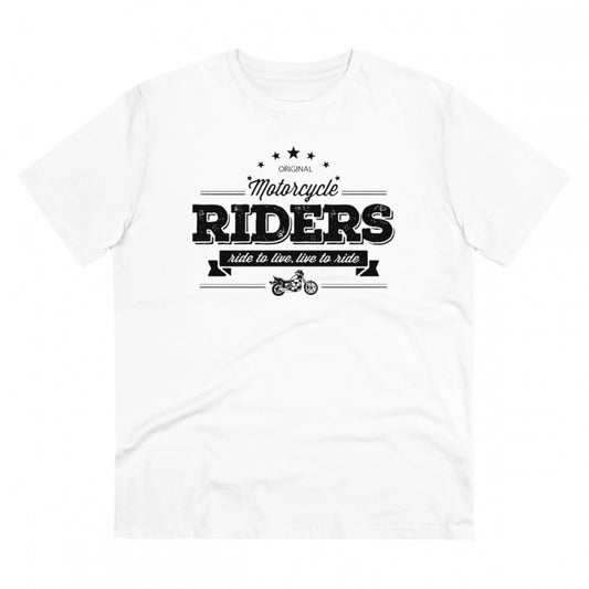 Bike Ride Design Printed T-Shirt for Men (Style 14) - White, Round Neck, Half Sleeve - POPNOVA - photo 1