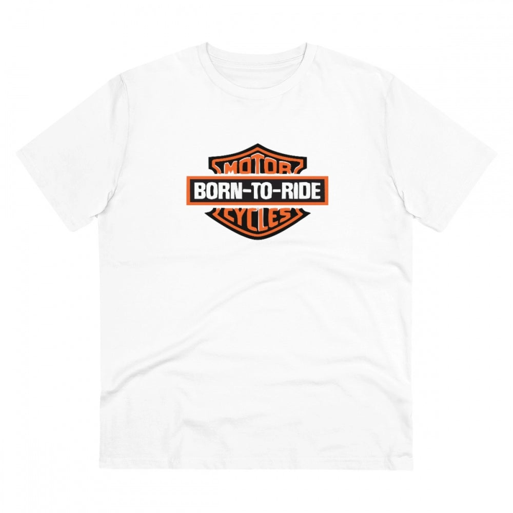 Bike Ride Design Printed T-Shirt for Men (Style 12) - White, Round Neck, Half Sleeve - POPNOVA - photo 1