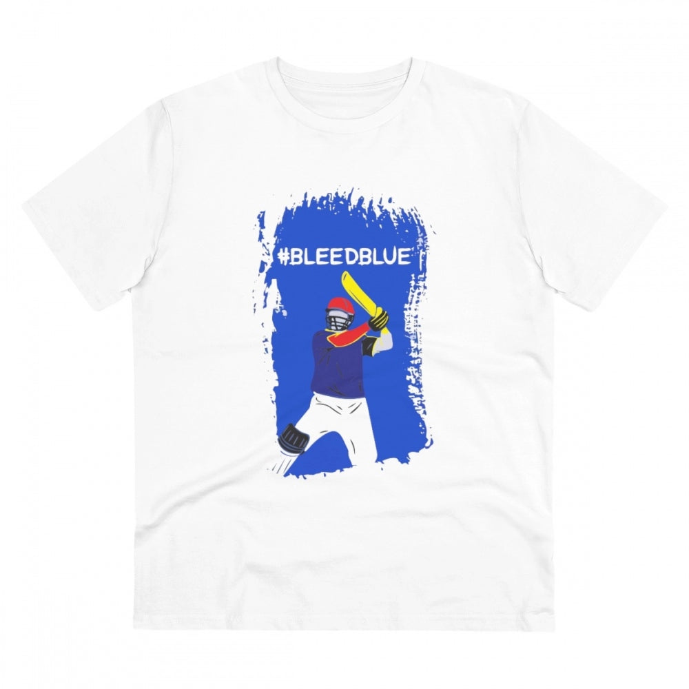 Cricket Design Printed T-Shirt for Men (Style 2) - White, Round Neck, Half Sleeve - POPNOVA - photo 1