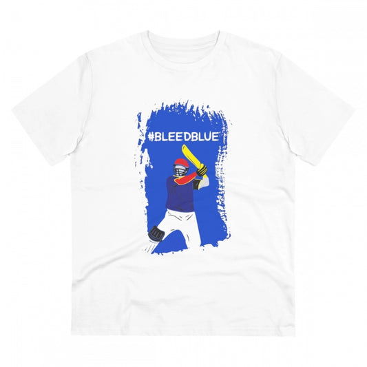 Cricket Design Printed T-Shirt for Men (Style 2) - White, Round Neck, Half Sleeve - POPNOVA - photo 1