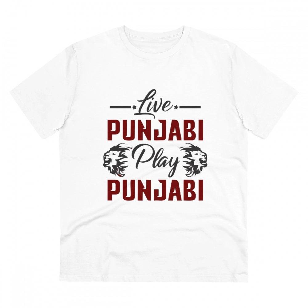Cricket Design Printed T-Shirt for Men (Style 9) - White, Round Neck, Half Sleeve - POPNOVA - photo 1