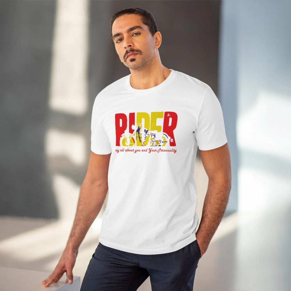 Bike Ride Design Printed T-Shirt for Men (Style 8) - White, Round Neck, Half Sleeve - POPNOVA - photo 2