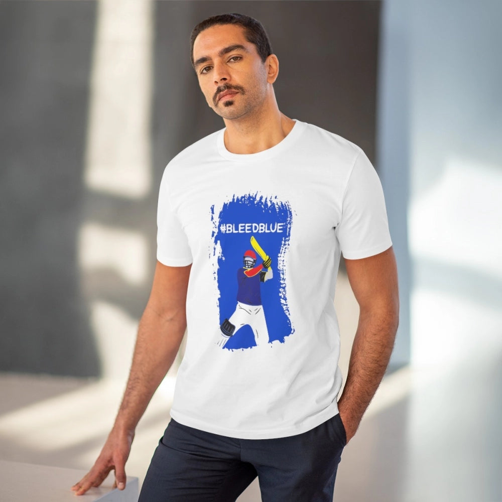 Cricket Design Printed T-Shirt for Men (Style 2) - White, Round Neck, Half Sleeve - POPNOVA - photo 2