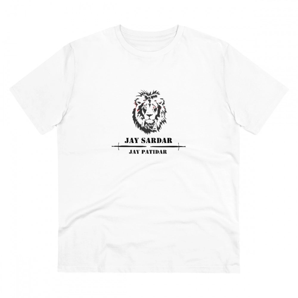 Jay Sardar Printed T-Shirt for Men (Style 3) - White, Round Neck, Half Sleeve - POPNOVA - photo 1