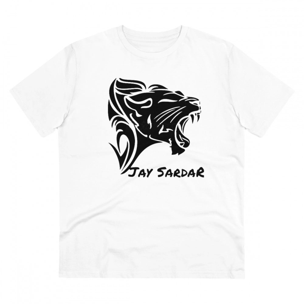 Jay Sardar Printed T-Shirt for Men (Style 2) - White, Round Neck, Half Sleeve - POPNOVA - photo 1