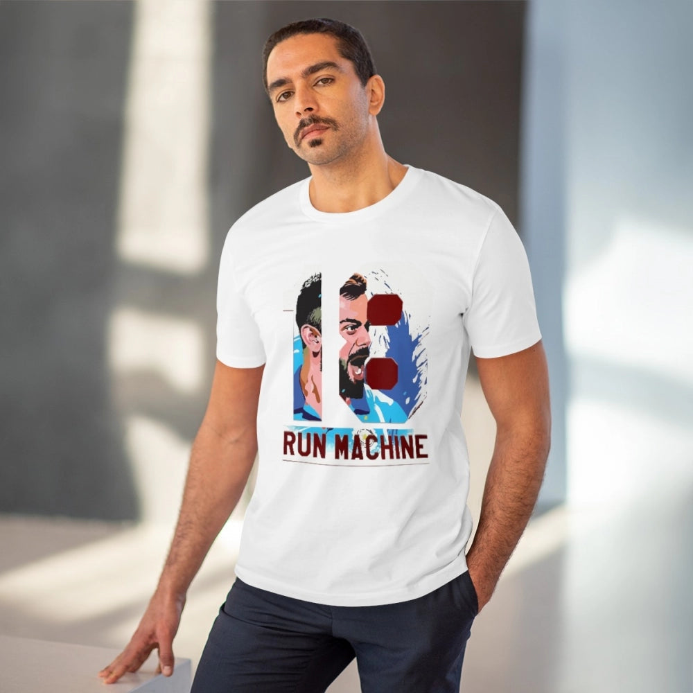 Cricket Design Printed T-Shirt for Men (Style 7) - White, Round Neck, Half Sleeve - POPNOVA - photo 2