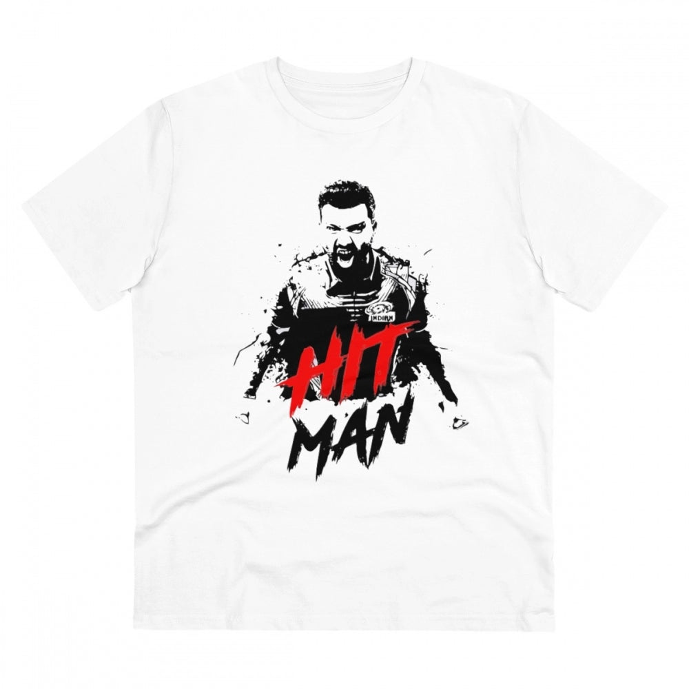 Cricket Design Printed T-Shirt for Men (Style 6) - White, Round Neck, Half Sleeve - POPNOVA - photo 1