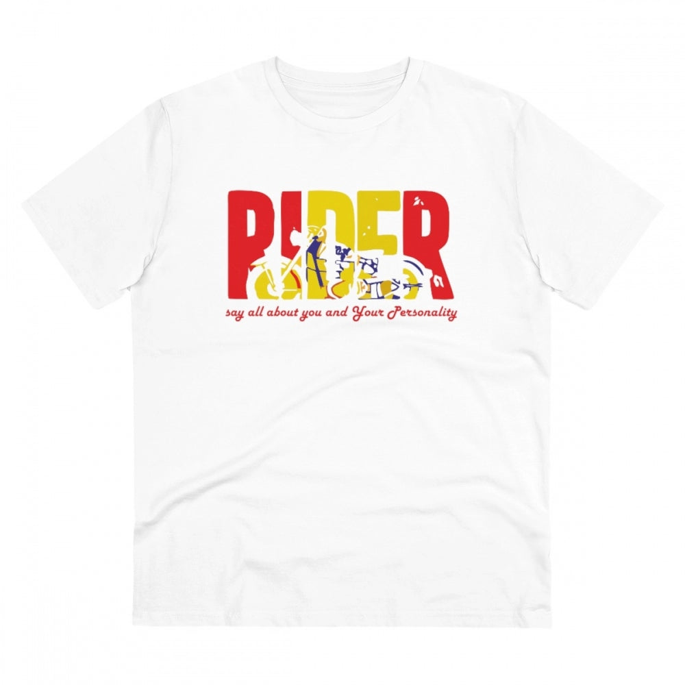 Bike Ride Design Printed T-Shirt for Men (Style 8) - White, Round Neck, Half Sleeve - POPNOVA - photo 1