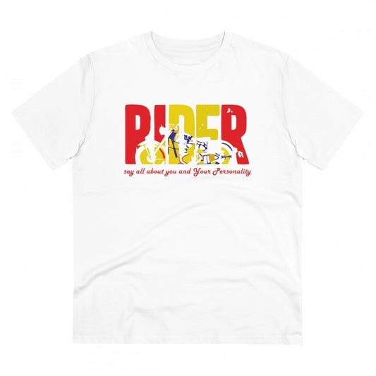 Bike Ride Design Printed T-Shirt for Men (Style 8) - White, Round Neck, Half Sleeve - POPNOVA - photo 1