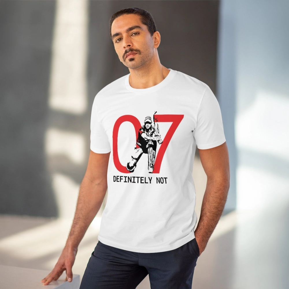 Cricket Design Printed T-Shirt for Men (Style 1) - White, Round Neck, Half Sleeve - POPNOVA - photo 2