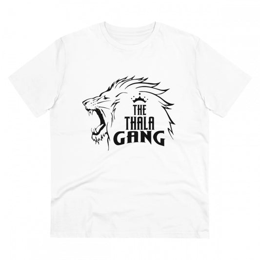 Cricket Design Printed T-Shirt for Men (Style 17) - White, Round Neck, Half Sleeve - POPNOVA - photo 1