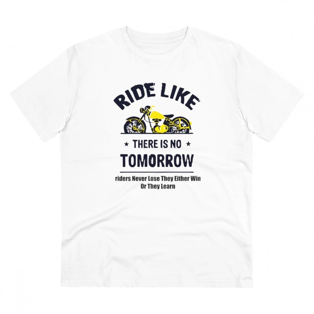 Bike Ride Design Printed T-Shirt for Men (Style 4) - White, Round Neck, Half Sleeve - POPNOVA - photo 1