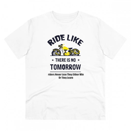 Bike Ride Design Printed T-Shirt for Men (Style 4) - White, Round Neck, Half Sleeve - POPNOVA - photo 1