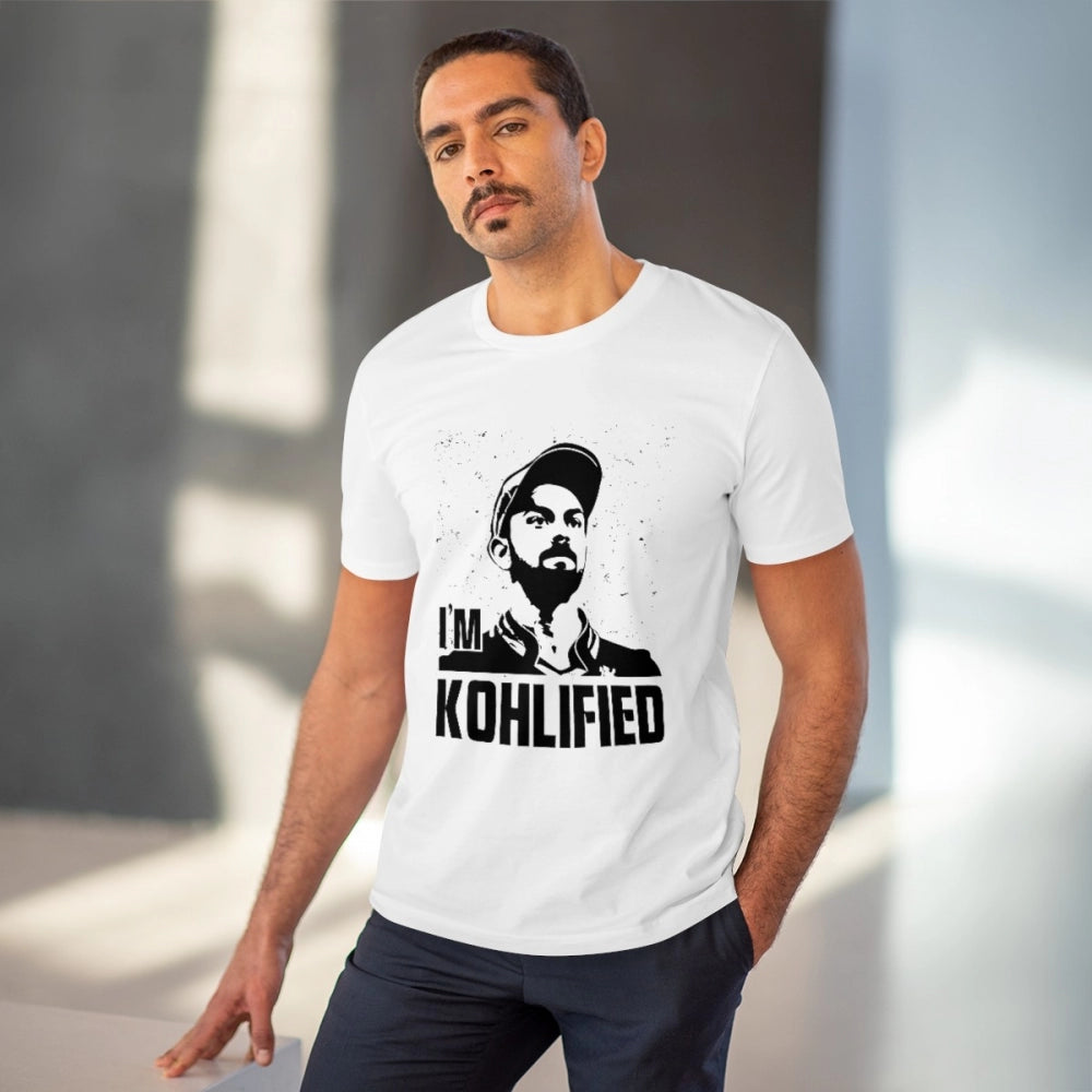 Cricket Design Printed T-Shirt for Men (Style 8) - White, Round Neck, Half Sleeve - POPNOVA - photo 2