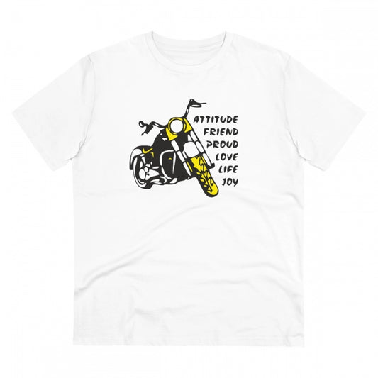 Bike Ride Design Printed T-Shirt for Men (Style 3) - White, Round Neck, Half Sleeve - POPNOVA - photo 1
