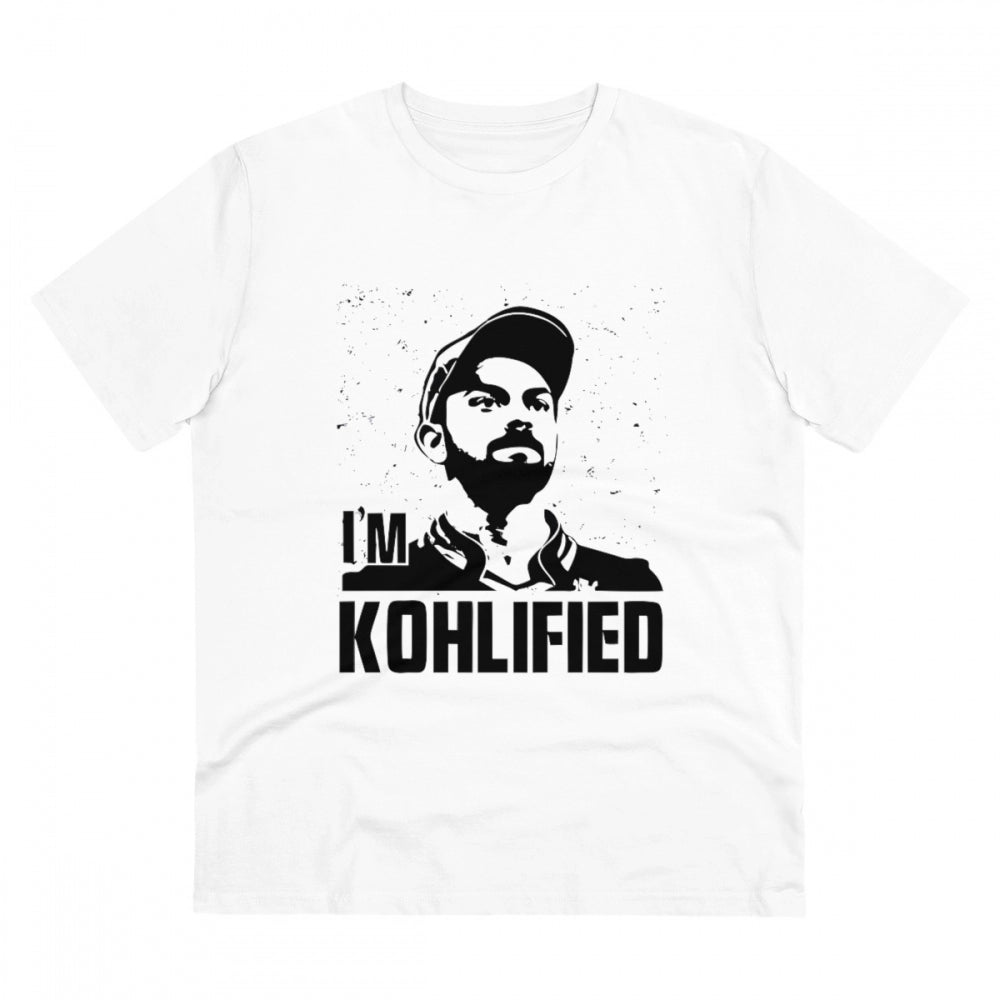 Cricket Design Printed T-Shirt for Men (Style 8) - White, Round Neck, Half Sleeve - POPNOVA - photo 1