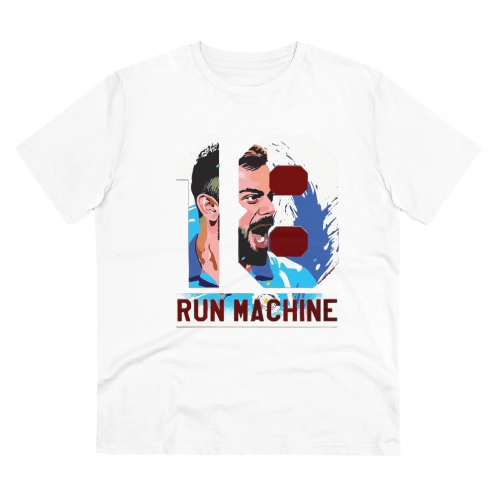 Cricket Design Printed T-Shirt for Men (Style 7) - White, Round Neck, Half Sleeve - POPNOVA - photo 1
