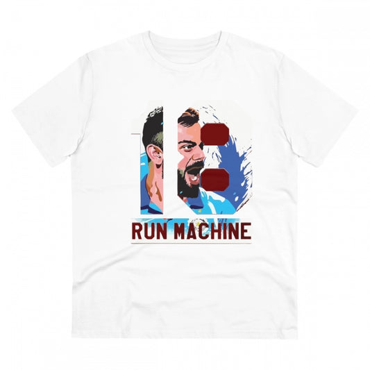 Cricket Design Printed T-Shirt for Men (Style 7) - White, Round Neck, Half Sleeve - POPNOVA - photo 1
