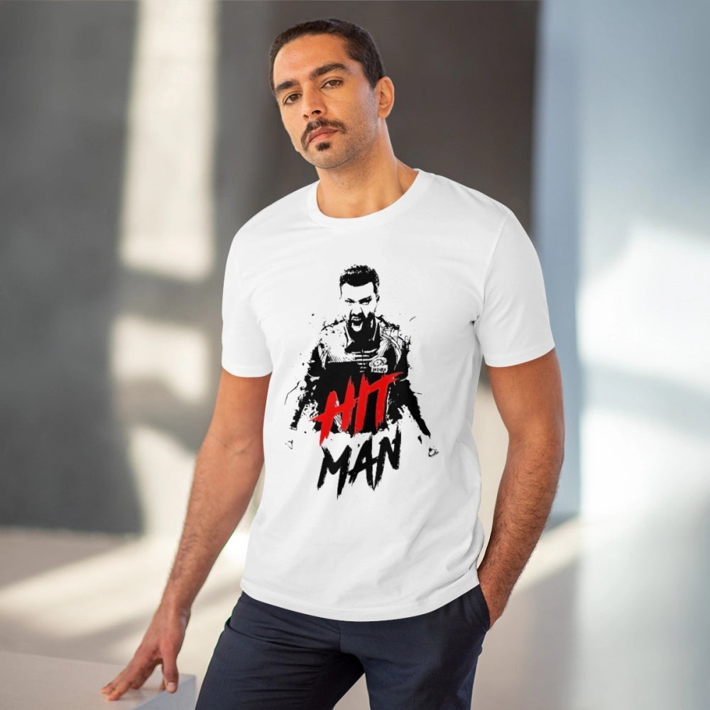 Cricket Design Printed T-Shirt for Men (Style 6) - White, Round Neck, Half Sleeve - POPNOVA - photo 2