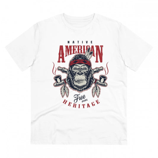 Gorilla Design Printed T-Shirt for Men (Style 1) - White, Round Neck, Half Sleeve - POPNOVA - photo 1