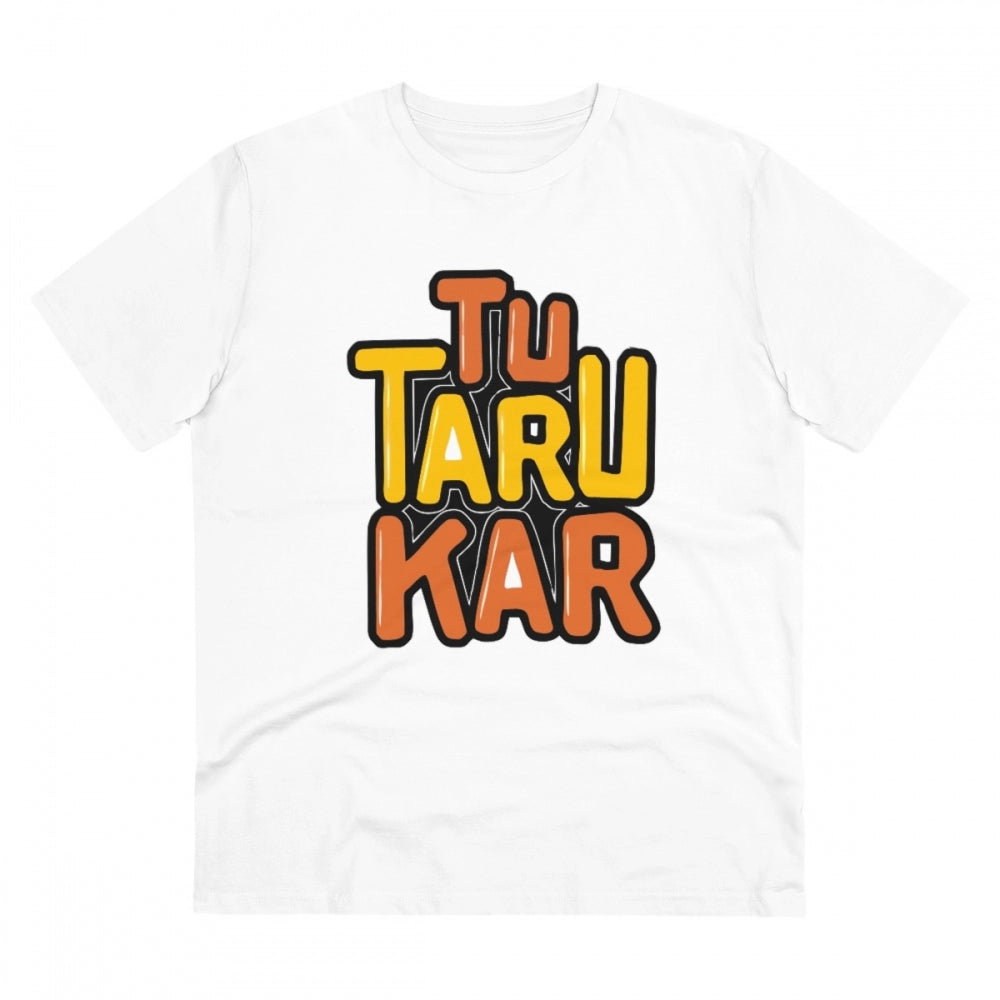 Tu Taru Kar Printed T-Shirt for Men - White, Round Neck, Half Sleeve - POPNOVA - photo 1