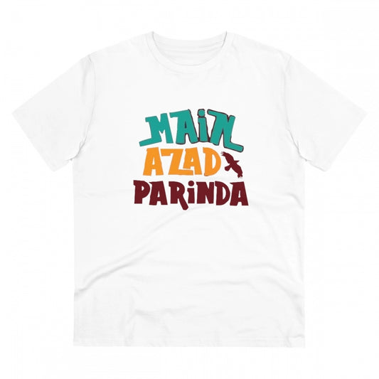 Me Azad Parinda Printed T-Shirt for Men - White, Round Neck, Half Sleeve - POPNOVA - photo 1
