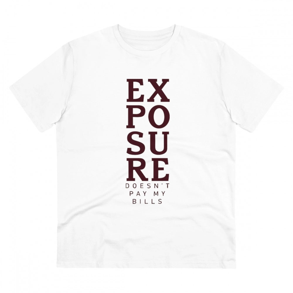 Exposure Printed T-Shirt for Men - White, Round Neck, Half Sleeve - POPNOVA - photo 1