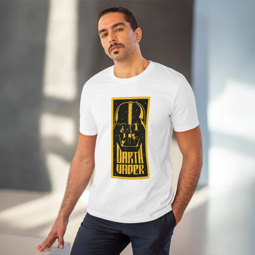 Darth Vader Printed T-Shirt for Men - White, Round Neck, Half Sleeve - POPNOVA - photo 2