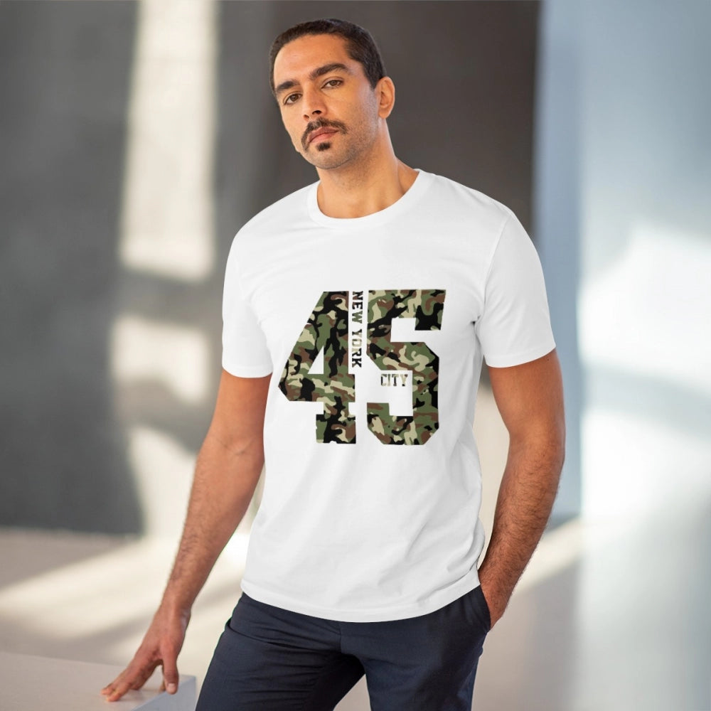 New York City Printed T-Shirt for Men - White, Round Neck, Half Sleeve - POPNOVA - photo 2