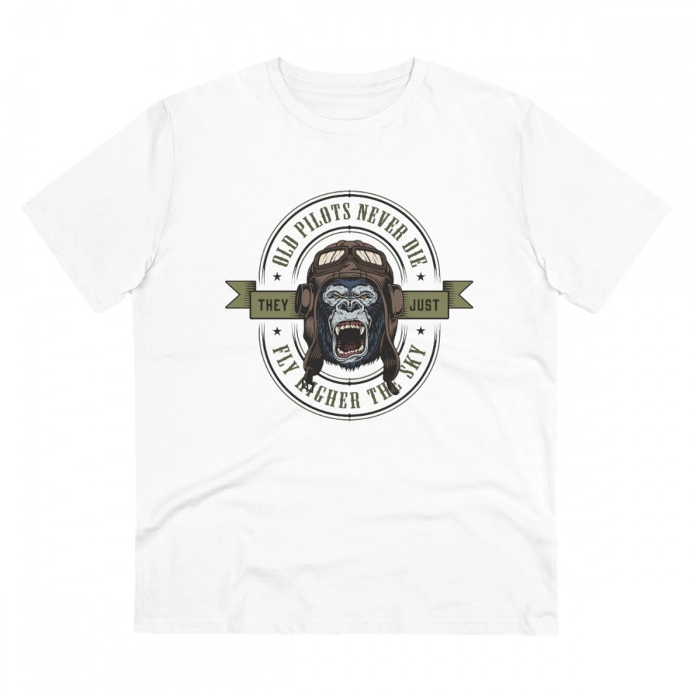 Gorilla Design Printed T-Shirt for Men (Style 8) - White, Round Neck, Half Sleeve - POPNOVA - photo 1