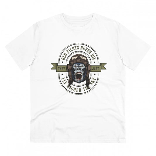 Gorilla Design Printed T-Shirt for Men (Style 8) - White, Round Neck, Half Sleeve - POPNOVA - photo 1