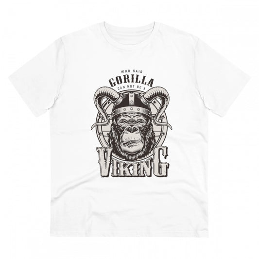 Gorilla Design Printed T-Shirt for Men (Style 5) - White, Round Neck, Half Sleeve - POPNOVA - photo 1