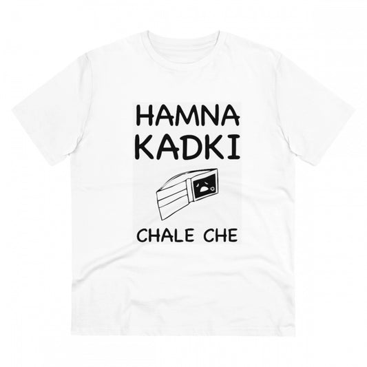 Hamna Kadki Chale Che Printed T-Shirt for Men - White, Round Neck, Half Sleeve - POPNOVA - photo 1