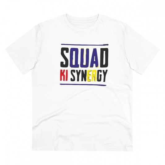 Squed Ki Syneagy Printed T-Shirt for Men - White, Round Neck, Half Sleeve - POPNOVA - photo 1