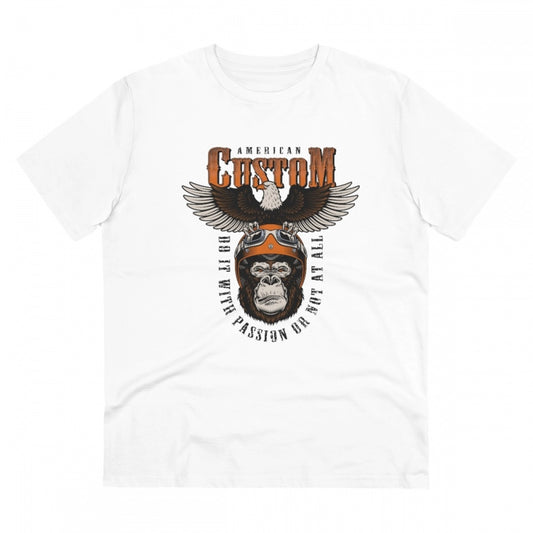 Gorilla Design Printed T-Shirt for Men (Style 2) - White, Round Neck, Half Sleeve - POPNOVA - photo 1