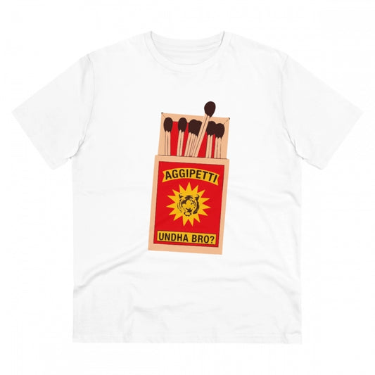 Telugu Design Printed T-Shirt for Men (Style 1) - White, Round Neck, Half Sleeve - POPNOVA - photo 1