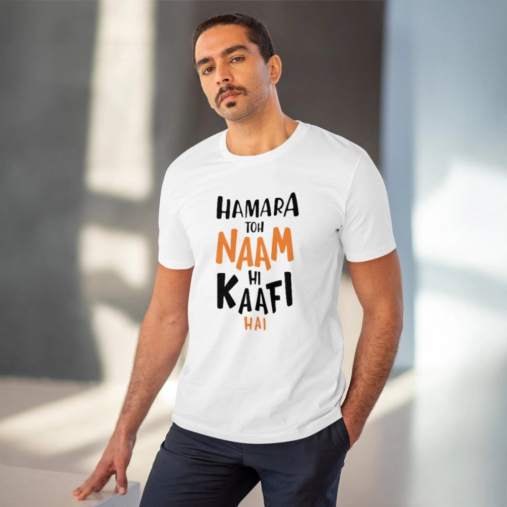 Hamara To Name Hi Kaafi Hai Printed T-Shirt for Men - White, Round Neck, Half Sleeve - POPNOVA - photo 2