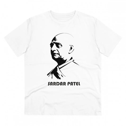 Sardar Patel Printed T-Shirt for Men - White, Round Neck, Half Sleeve - POPNOVA - photo 1