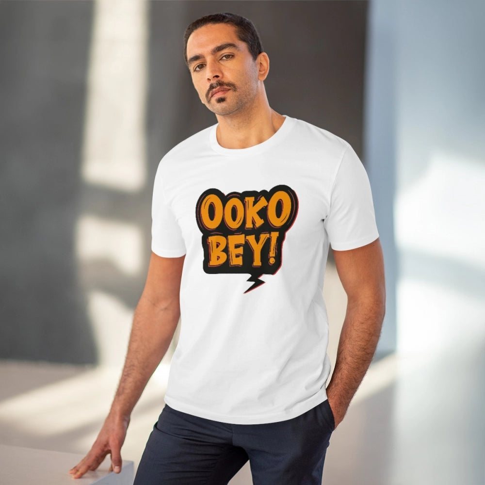 Telugu Design Printed T-Shirt for Men (Style 8) - White, Round Neck, Half Sleeve - POPNOVA - photo 2