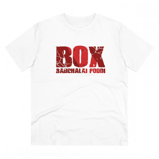 Telugu Design Printed T-Shirt for Men (Style 3) - White, Round Neck, Half Sleeve - POPNOVA - photo 1