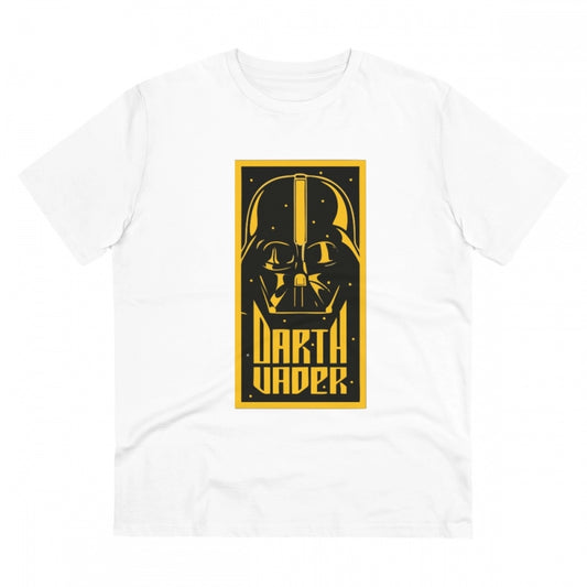 Darth Vader Printed T-Shirt for Men - White, Round Neck, Half Sleeve - POPNOVA - photo 1