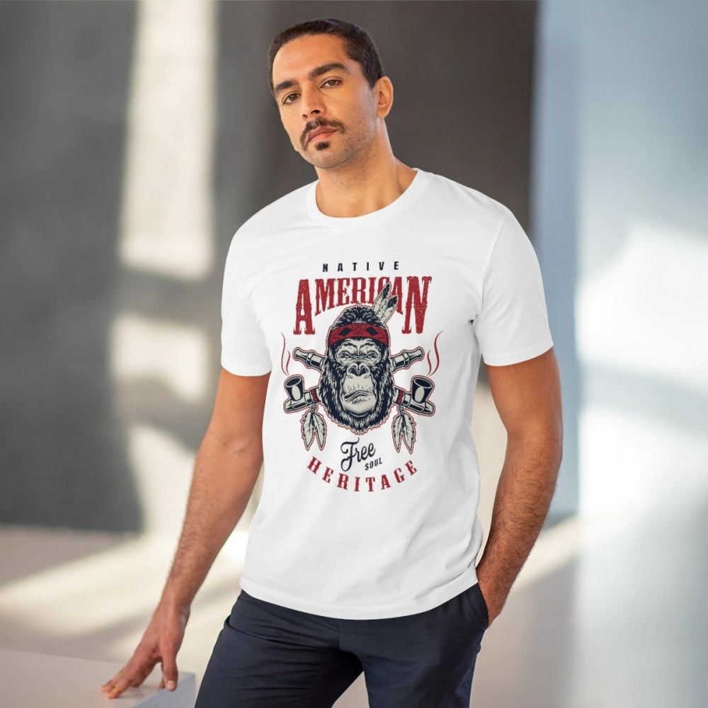 Gorilla Design Printed T-Shirt for Men (Style 1) - White, Round Neck, Half Sleeve - POPNOVA - photo 2
