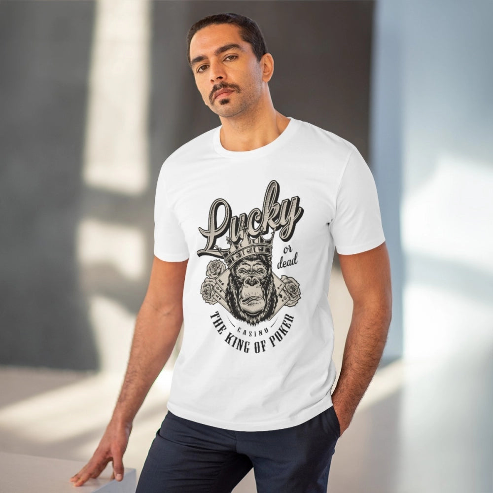 Gorilla Design Printed T-Shirt for Men (Style 3) - White, Round Neck, Half Sleeve - POPNOVA - photo 2